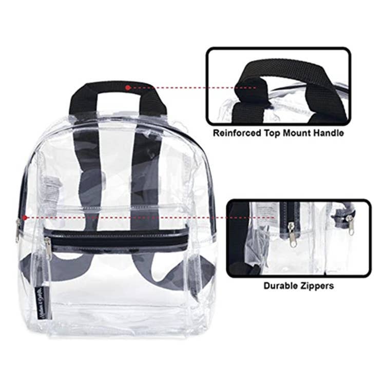 ransparent PVC waterproof small schoolbag