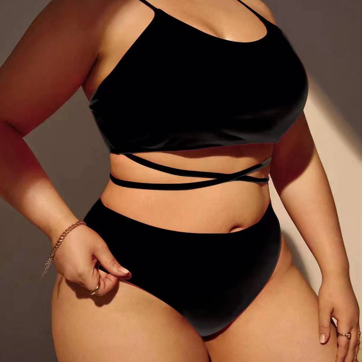 Sexy Plus Size Bikini 3/Set - High Waist Swimsuit