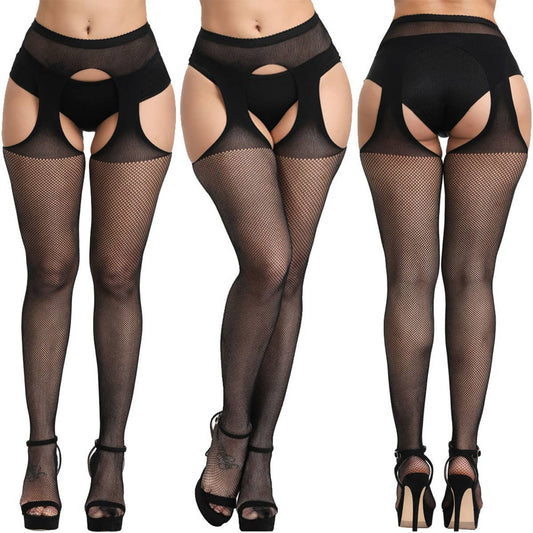 THIGH HIGH STOCKINGS FISHNET SUSPENDER TIGHTS