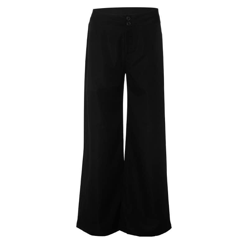 SOLID COLOR HIGH-WAISTED CASUAL FASHION SLACKS