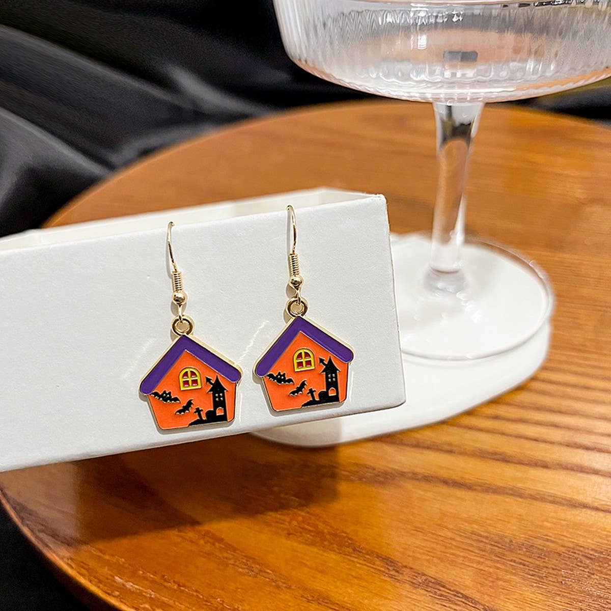 HALLOWEEN PUMPKIN HEAD DEVIL EARRINGS