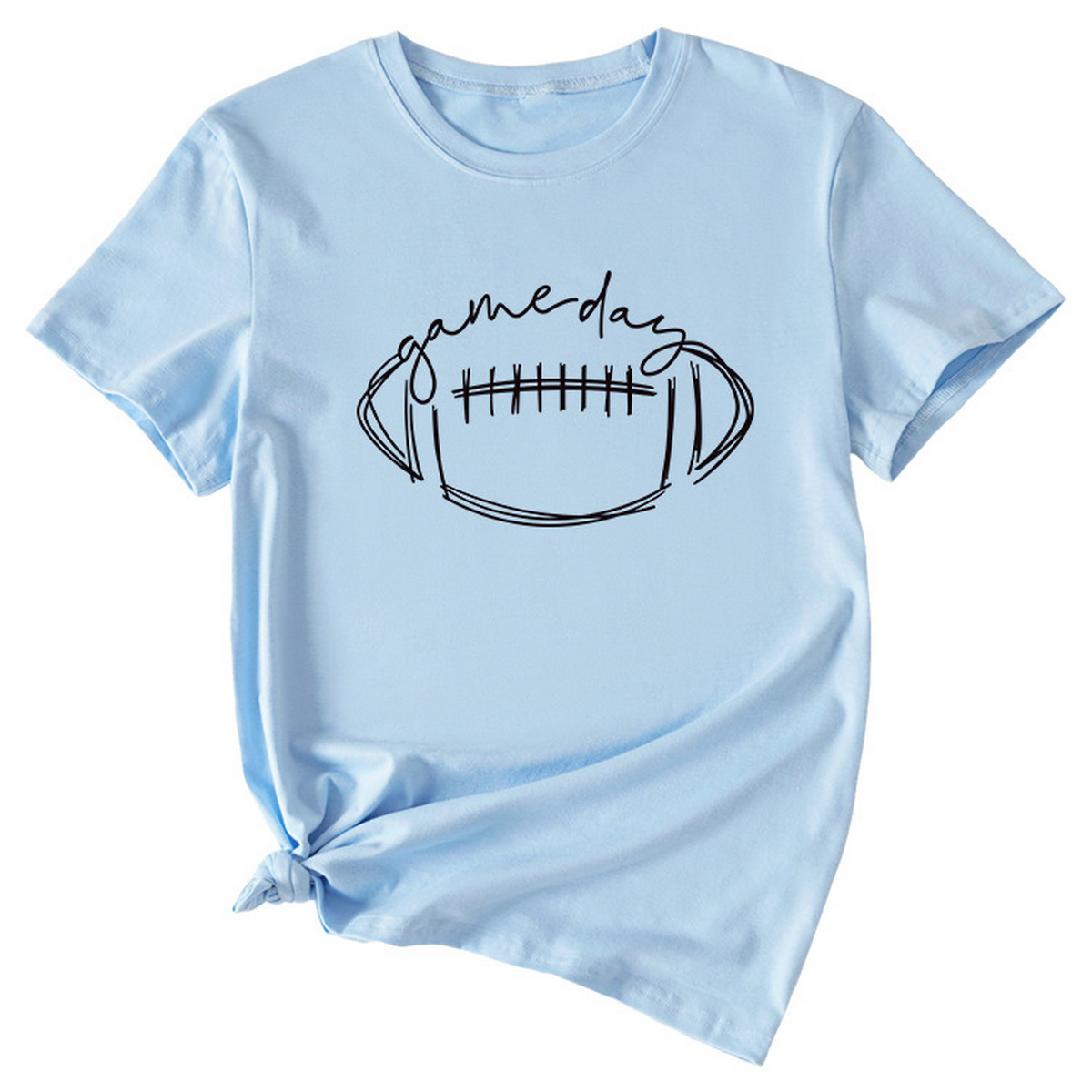 Women??¢s Casual Tee with Fun Football Print_CWDSD8368