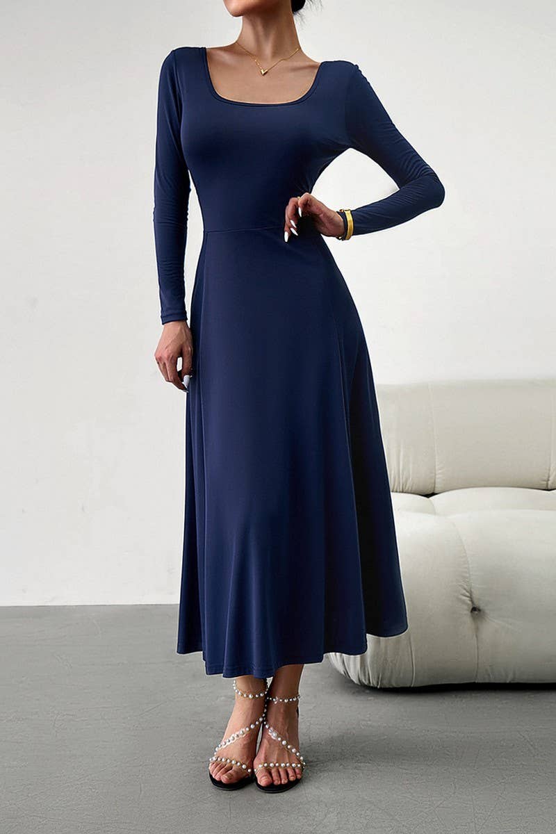 CWDMD1104_Sweetheart Neck Long Sleeve Maxi Evening Dress