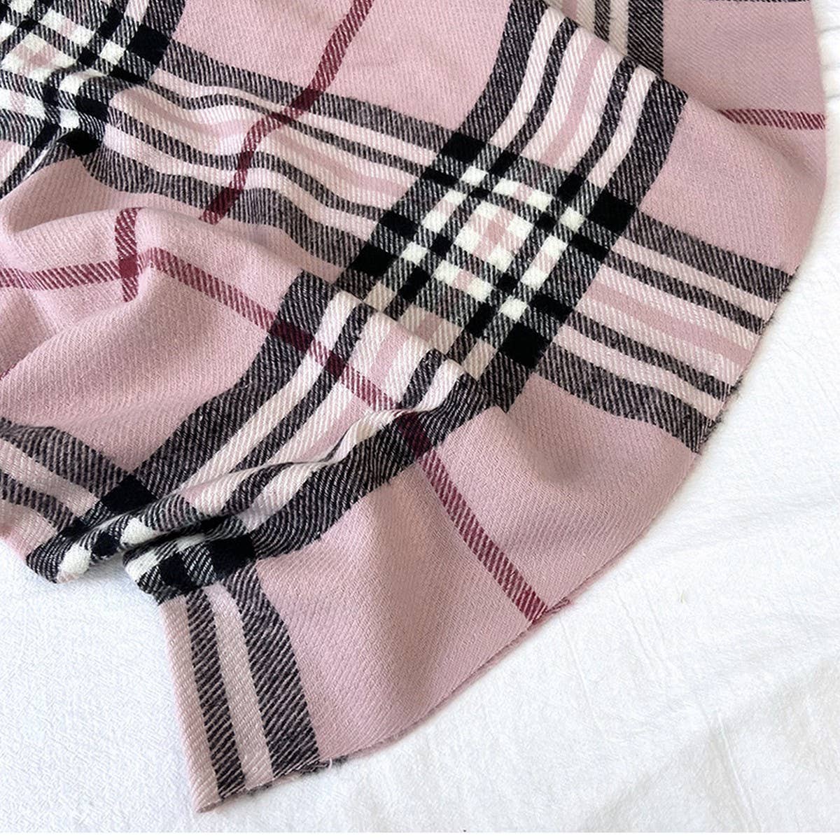 Plaid Scarf ??Warm Fringe Winter Wrap_CWASC1467