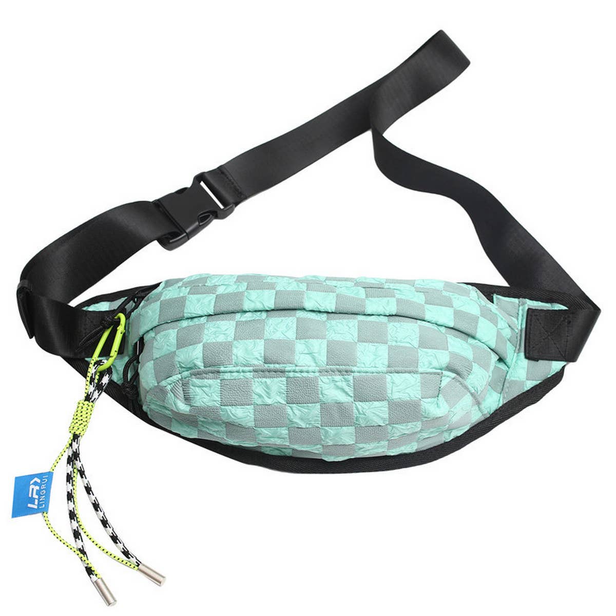 SIMPLE PLAID WAIST BAG SHOULDER BAG_CWAB1604