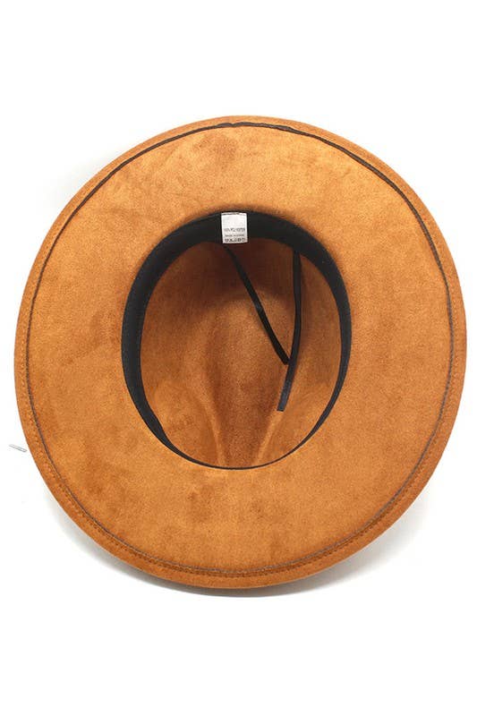DANDY BELT WIDE BRIM SUEDE PANAMA HAT_CWAH0361