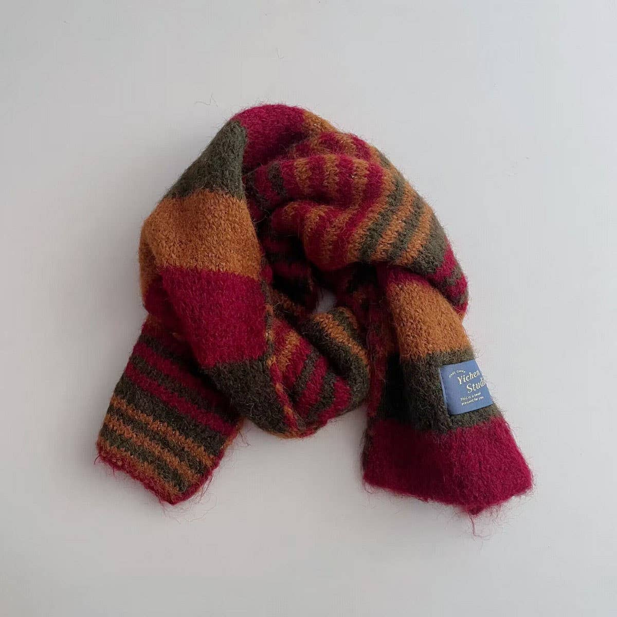 Rainbow Stripe Knit Scarf for Kids ??Winter Scarf_CWASC2109