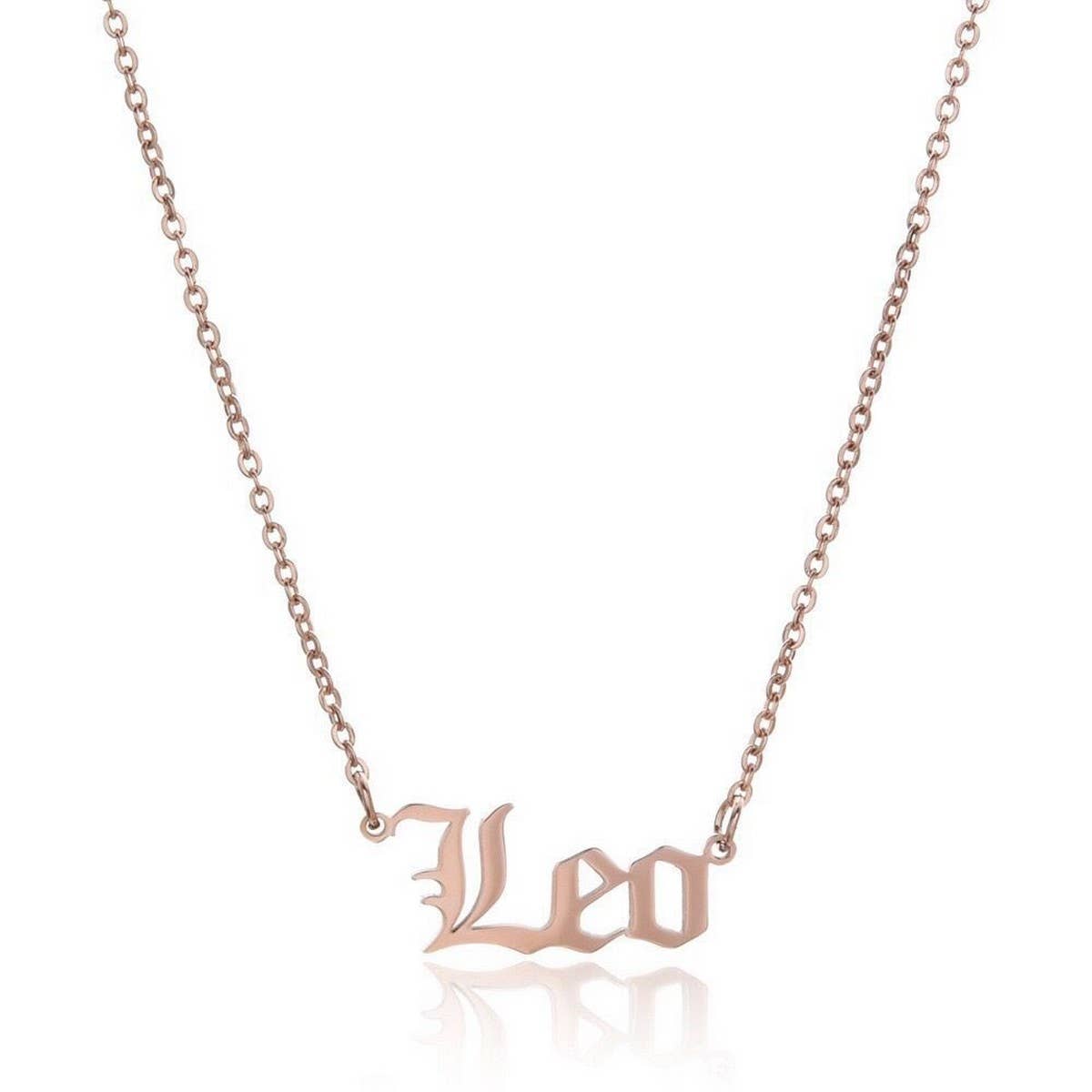 STAINLESS STEEL ZODIAC PENDANT CLAVICLE NECKLACE_CWMM2719