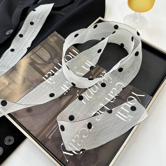 NEW POLKA DOT LACE SCARF HEADBAND