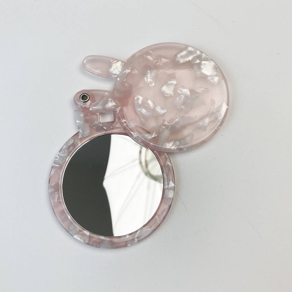 Cute Bunny Compact Mirror Acetate Floral