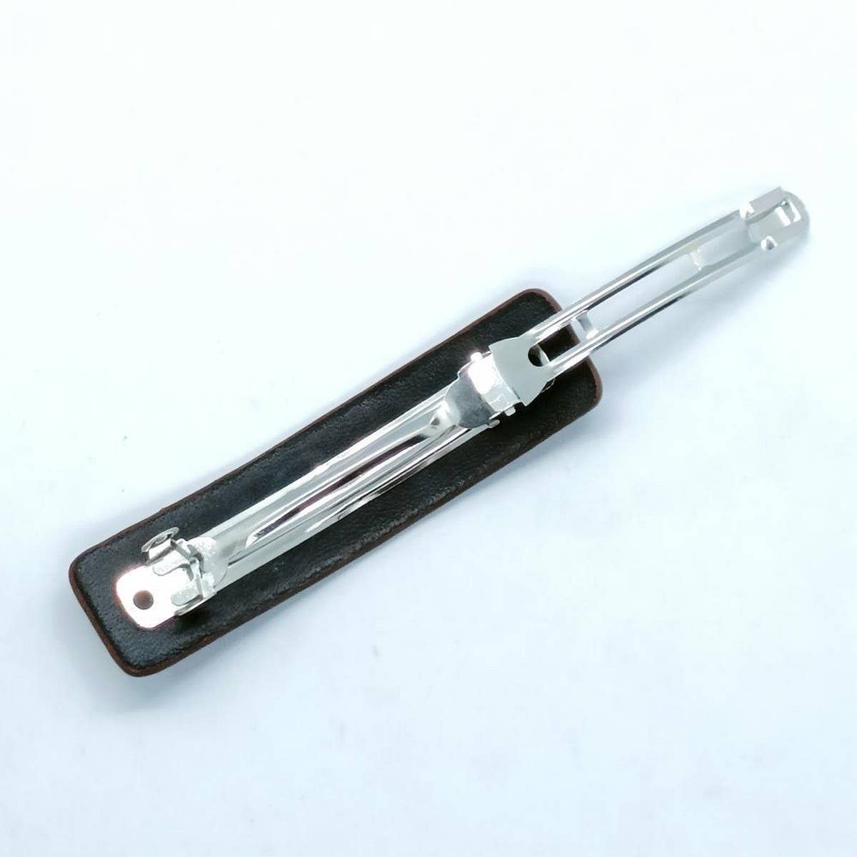 Rose Totem Carved Painted Faux Leather Hair Clip