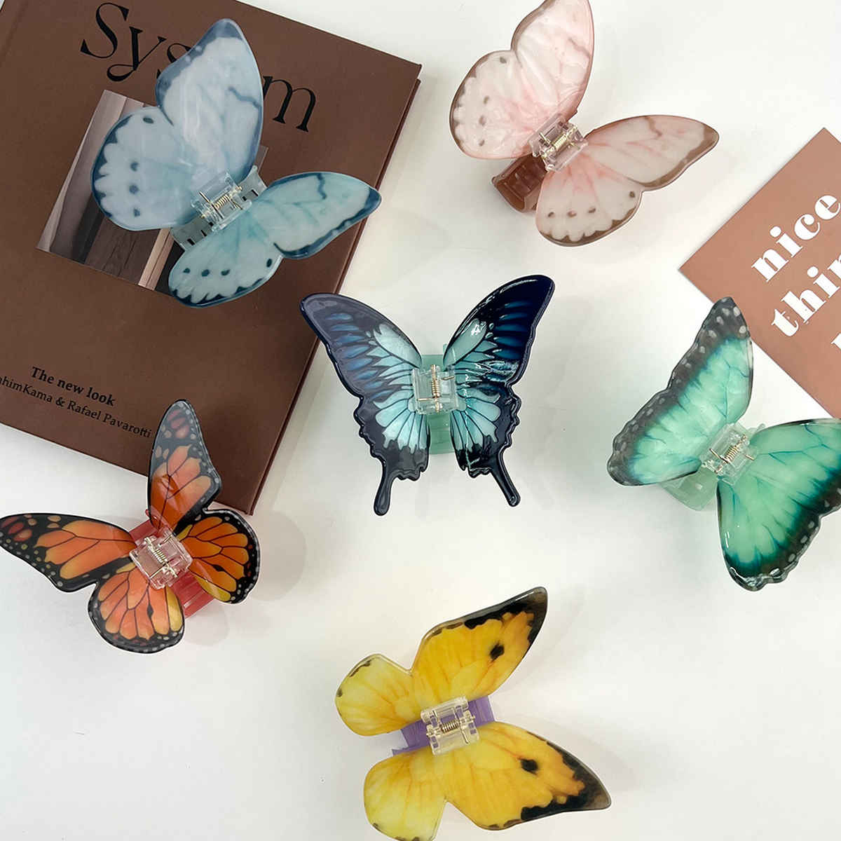 French Butterfly Hair Claw,Elegant Chic Updo Clip