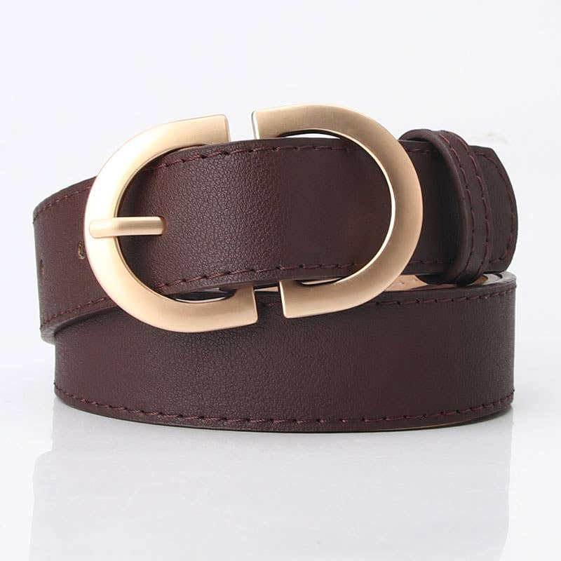 Simple waist imitation leather decorative belt