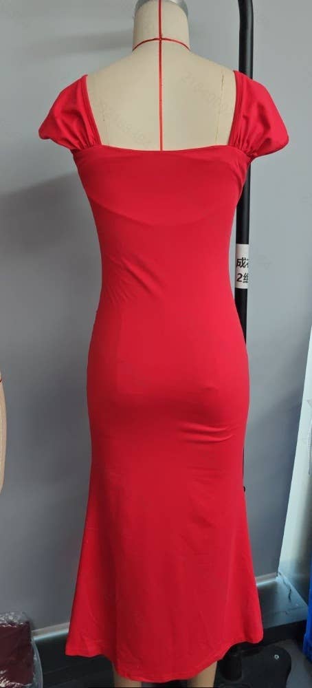 Slim niche pleated milk silk long fishtail skirt