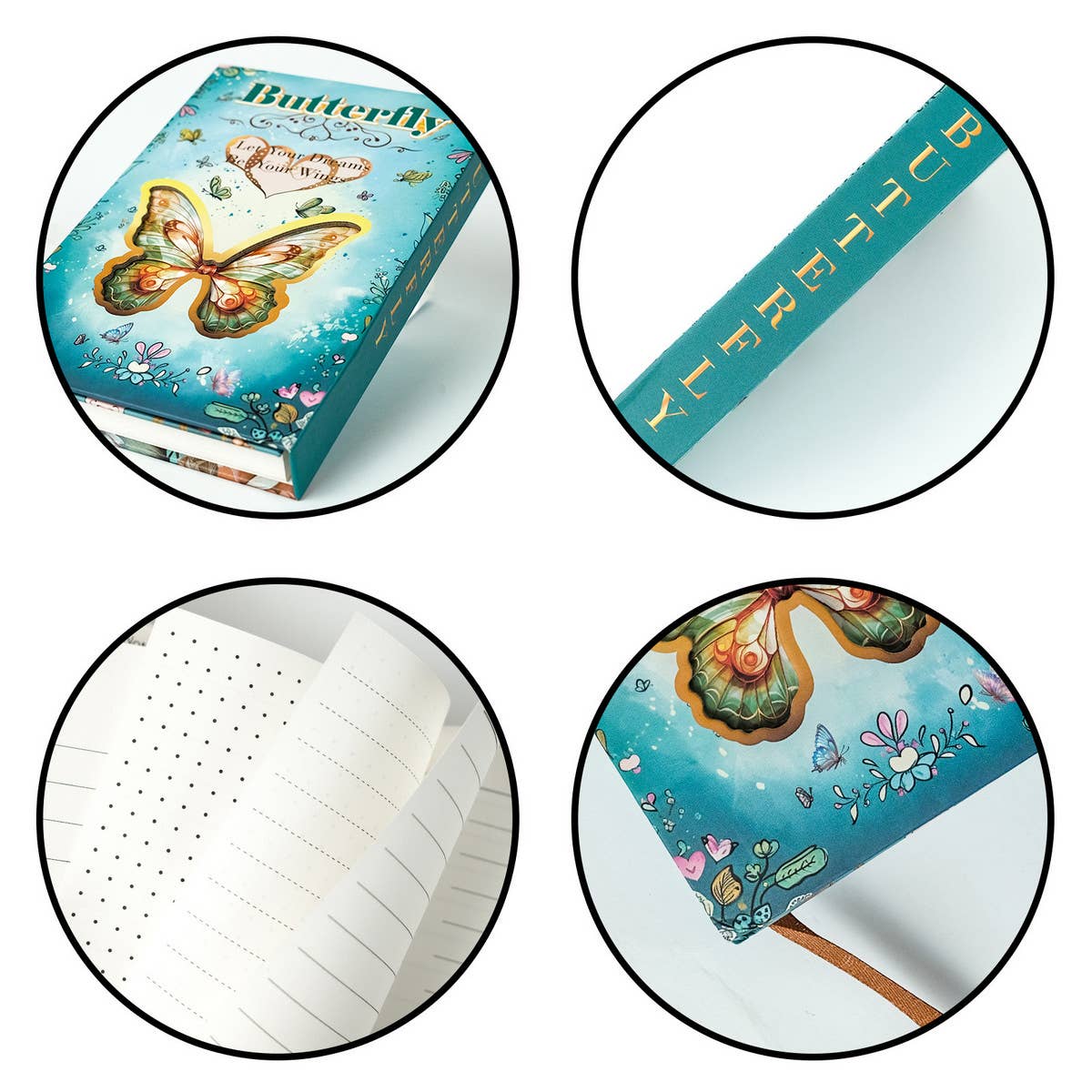 SUN BUTTERFLY SERIES PORTABLE TRIFOLD NOTEBOOK