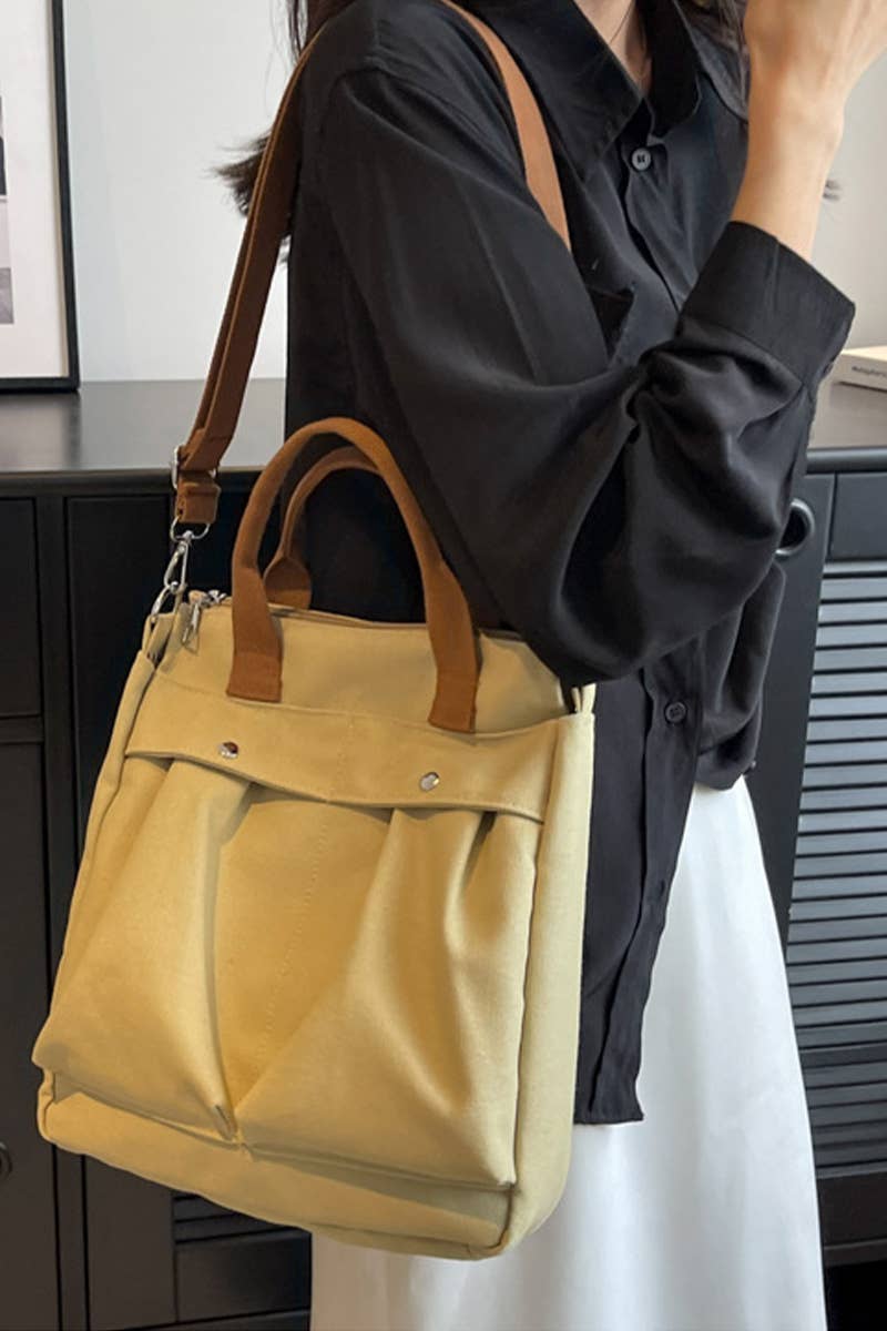 WRINKLED POCKET LARGE CANVAS MESSENGER BAG_CUAB0100