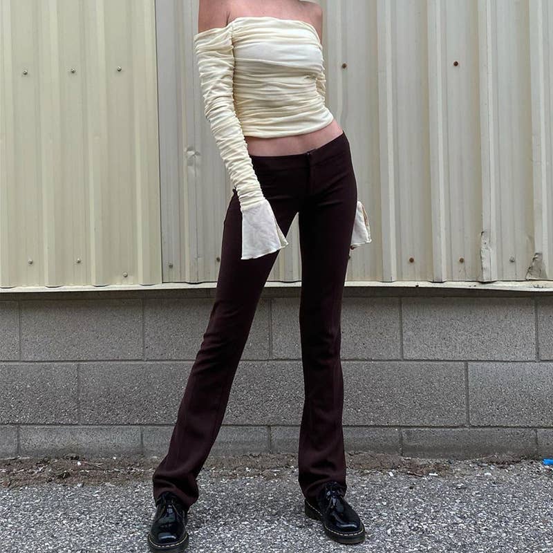 Sexy Off-Shoulder Mesh Bell Sleeve Crop Top