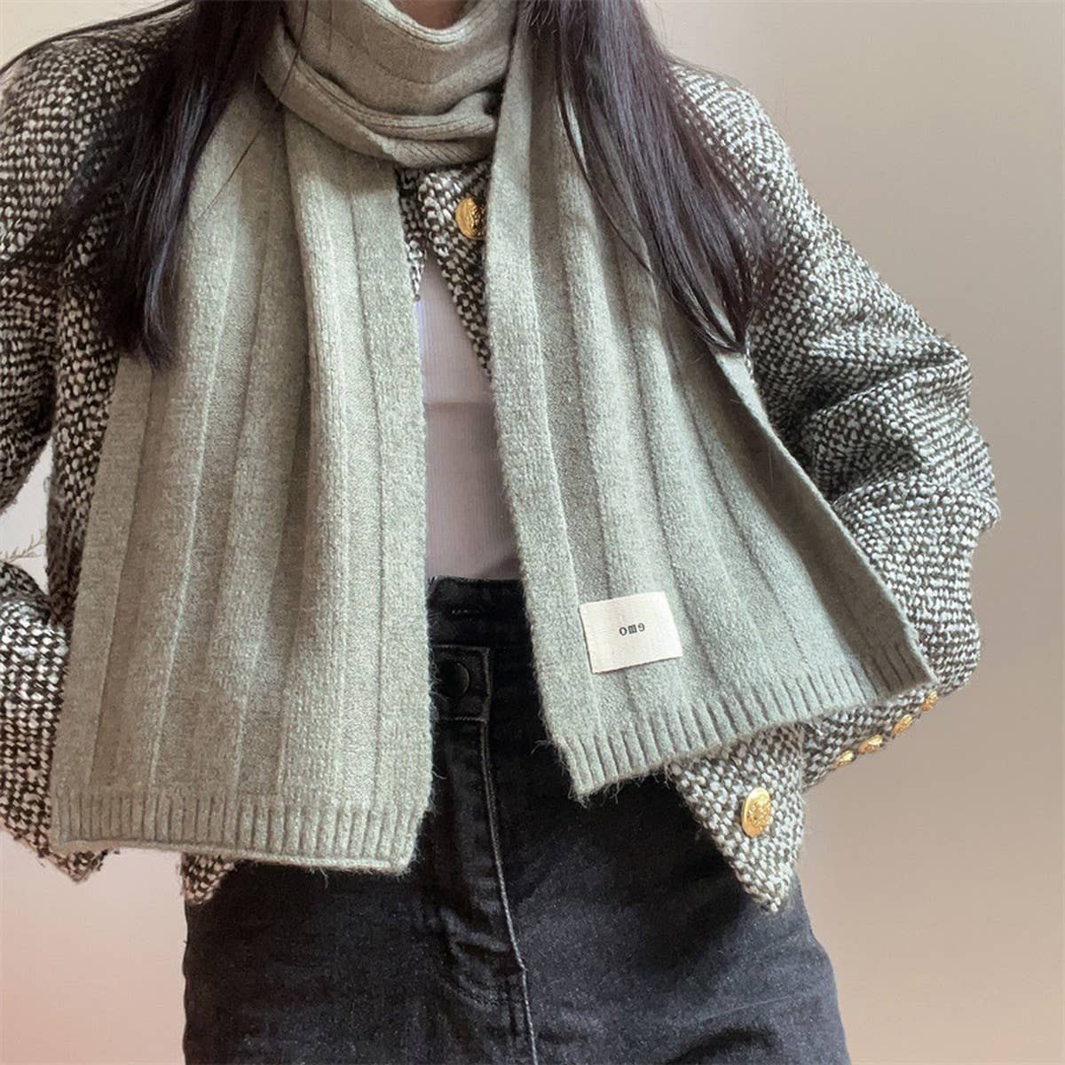 Knit Stripe Scarf - Warm Fall/Winter Unisex Scarf