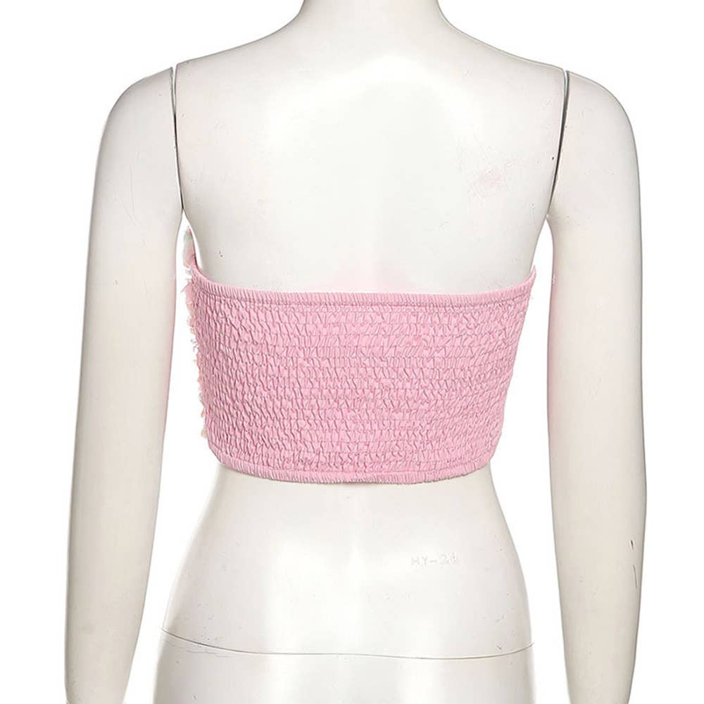 Stylish sexy halter short slim-fit vest