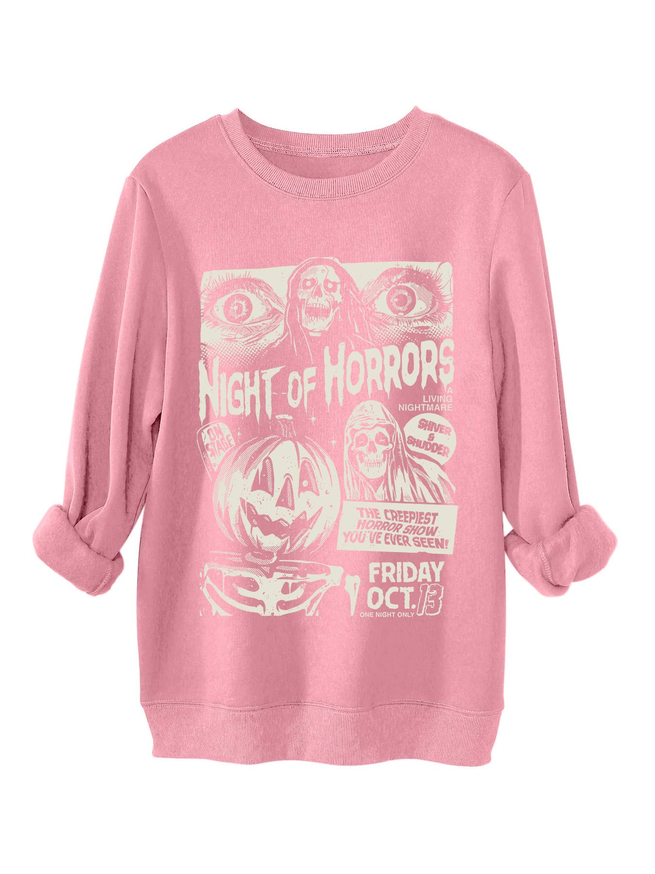 Hight of horrors Halloween print warm hoodie