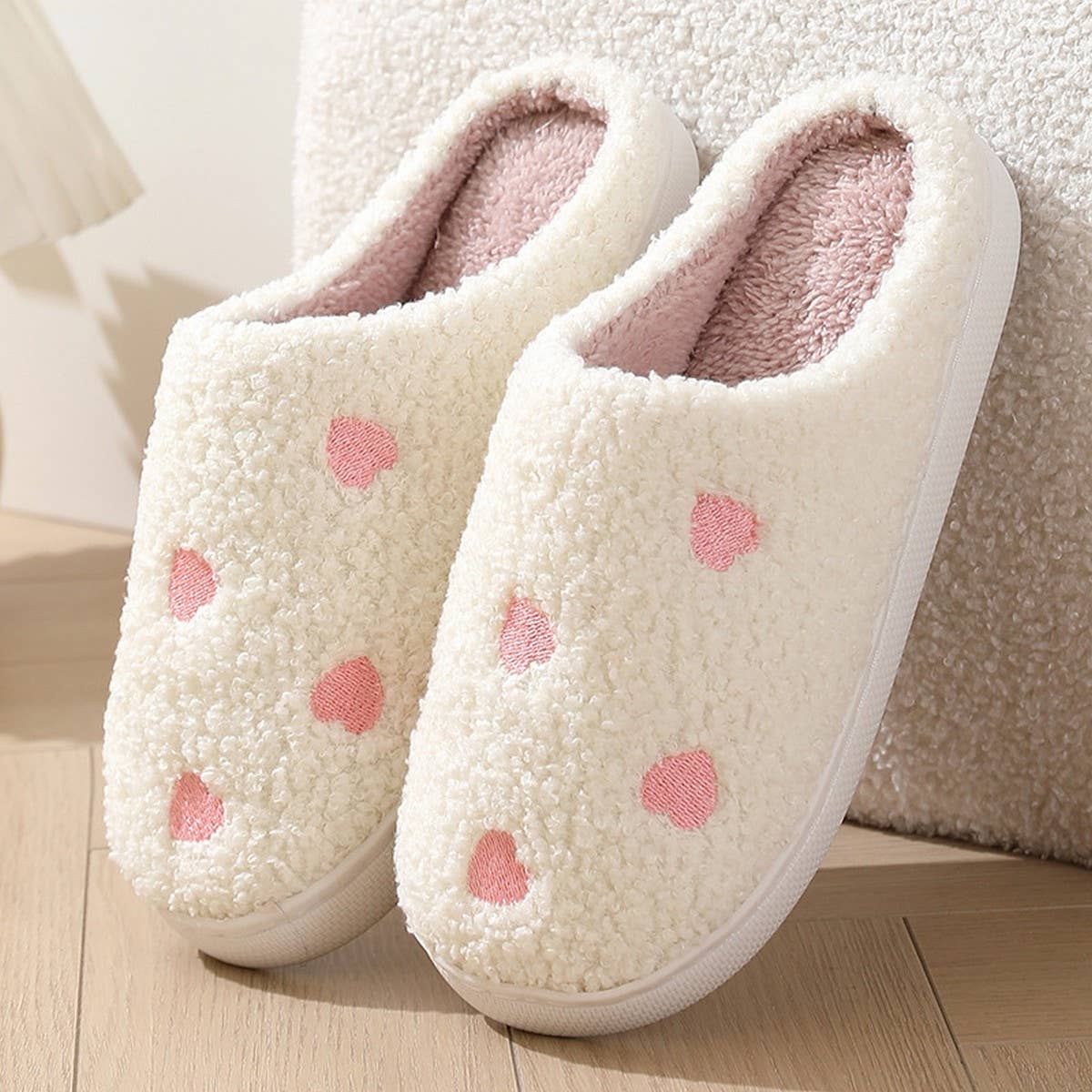 CUTE CARTOON LITTLE HEART WINTER COTTON SLIPPERS