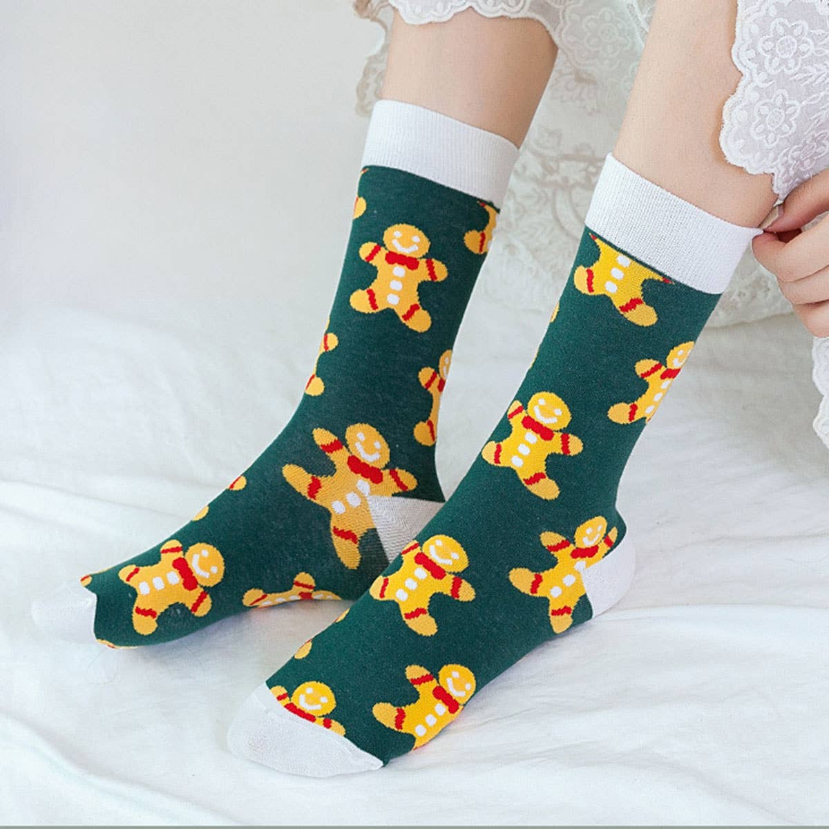 CHRISTMAS PATTERN CREW SOCKS