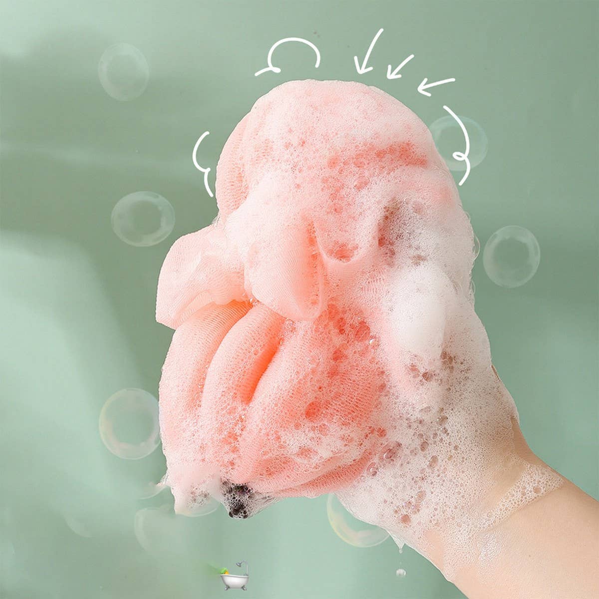 BATH POUF EXTRA LARGE NON-FALLING BATH BAR BATHBALL_CWMM3350