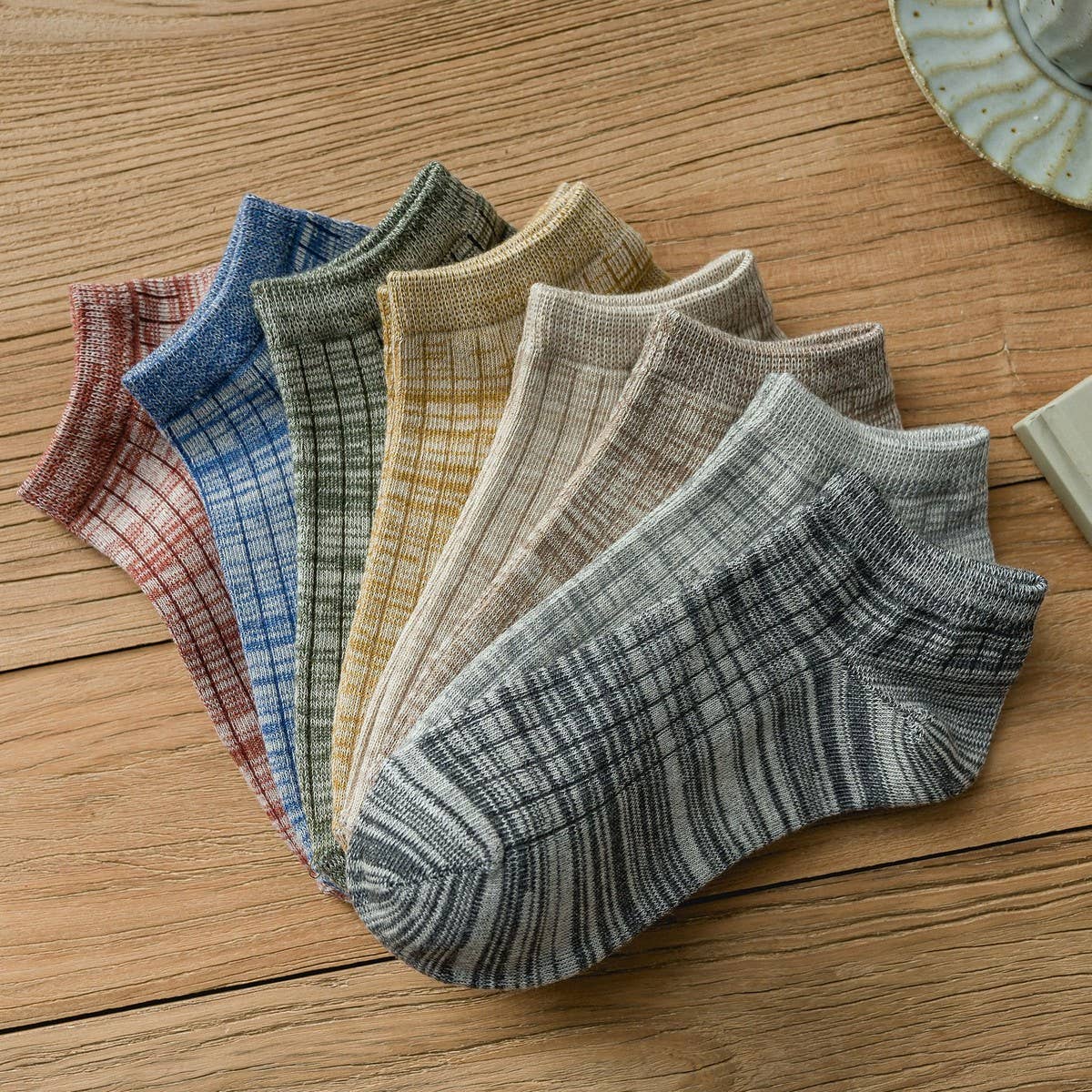 CASUAL SOLID COLOR COTTON PUMPS SOCKS_CWMS2007