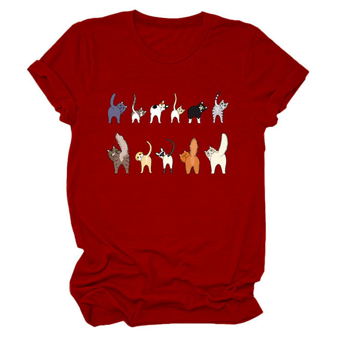 Cute Cat Graphic Tee ? 11 Cats Turn Around