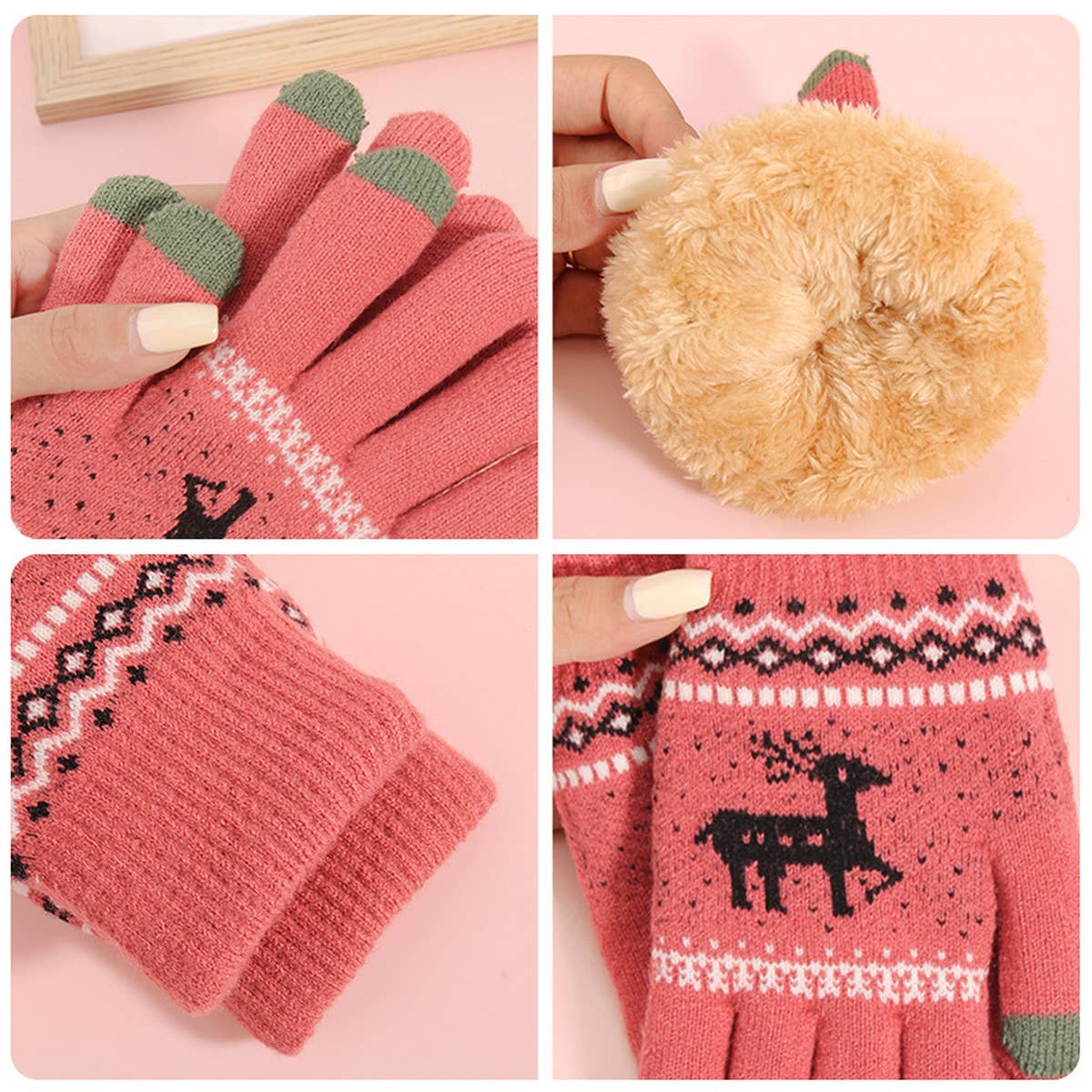 Winter Touchscreen Gloves ? Thick Knit for Women_CWAG0133