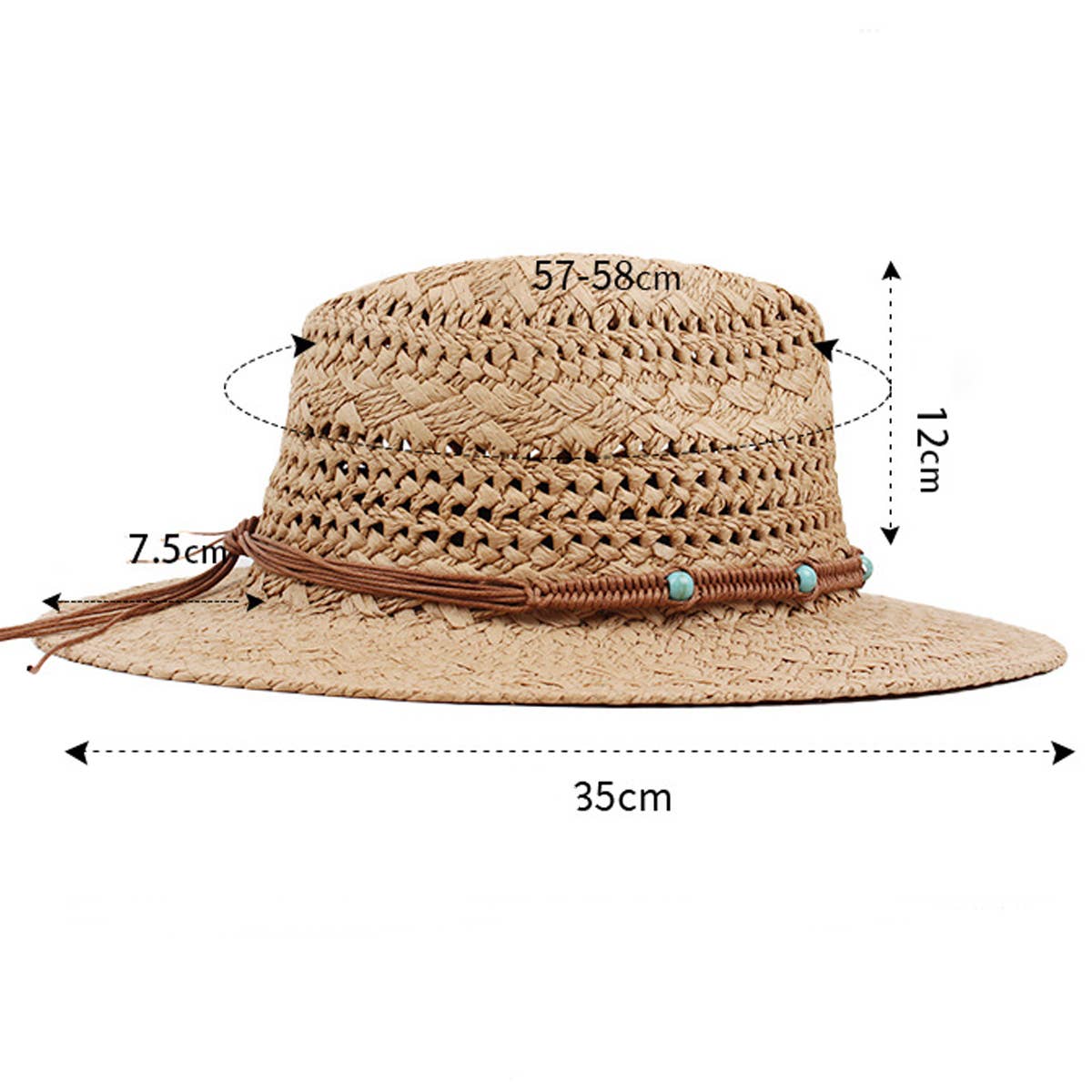 NEW SUNSHADE HAND-KNITTED PANAMA HAT_CWAH1194