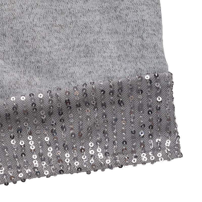 Sequined body-hugging knitted dress