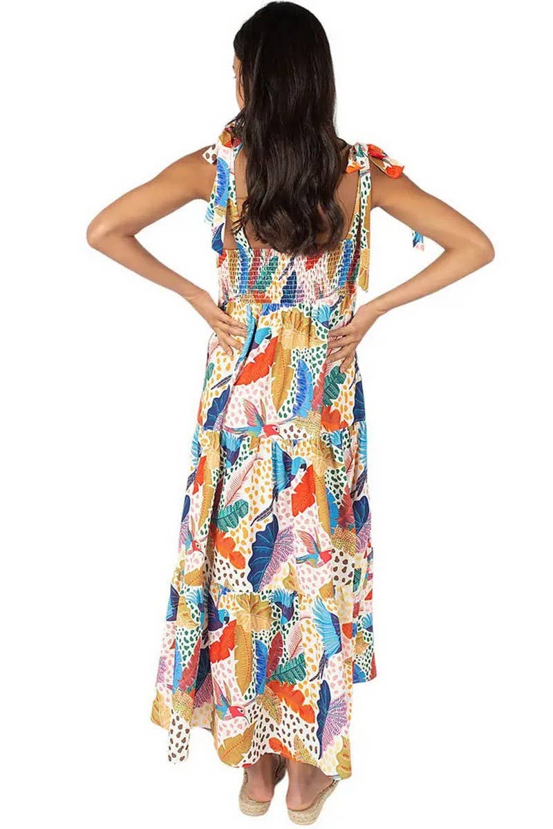 CWDMD5710_LONG SLEEVE RUCHED RUFFLE TIERED MAXI DRESS