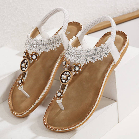 VINTAGE CLIP TOE BEACH SANDALS FLAT SHOES_CWSHS0501