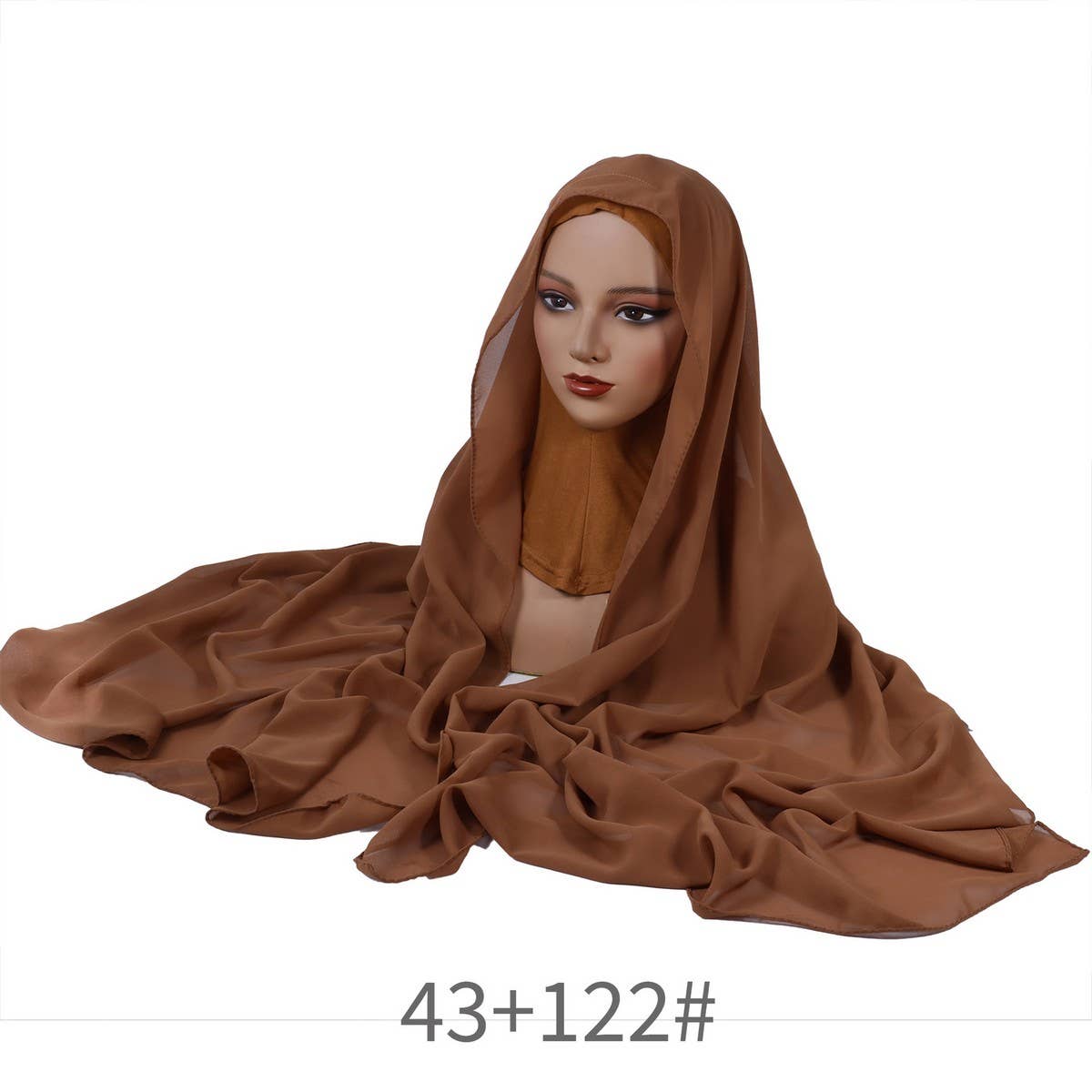 CLASSIC SOLID COLOR PEARL CHIFFON ETHNIC HEADSCARF