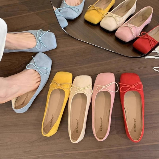 Suede Round Toe Flat Loafers for Women_CWSHF0072