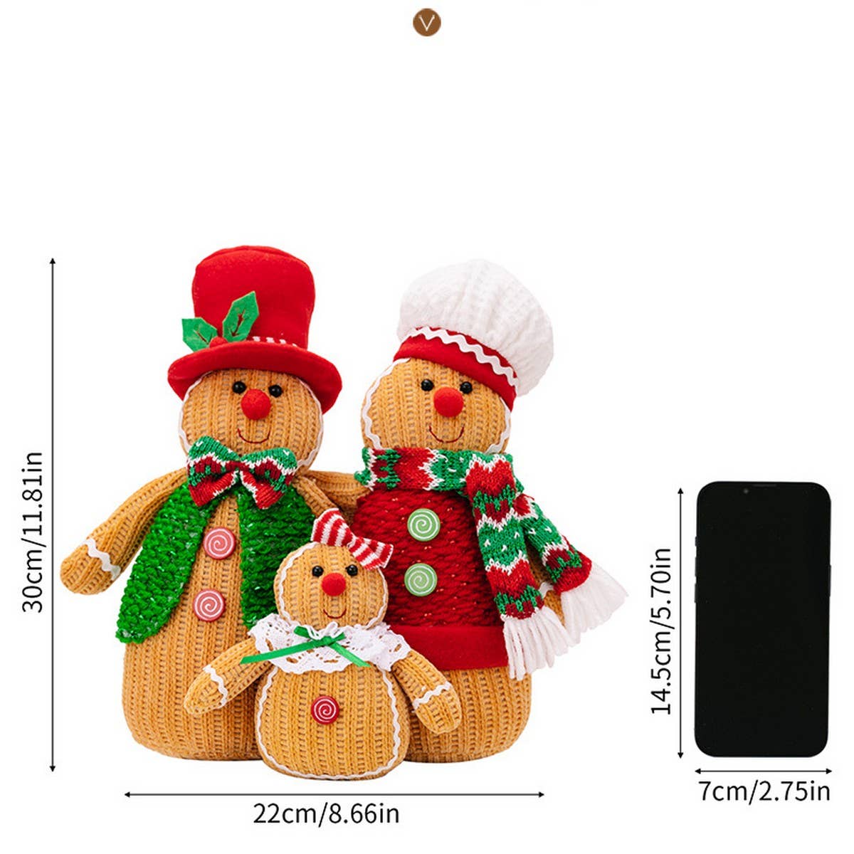 CWMM10296_CHRISTMAS GINGERBREAD FAMILY FIGURINE DECOR