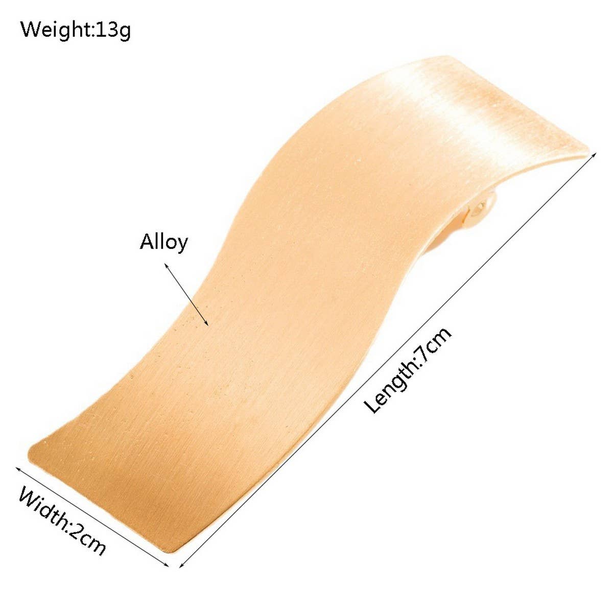 Minimalist Geometric Metal Hair Clip for Women