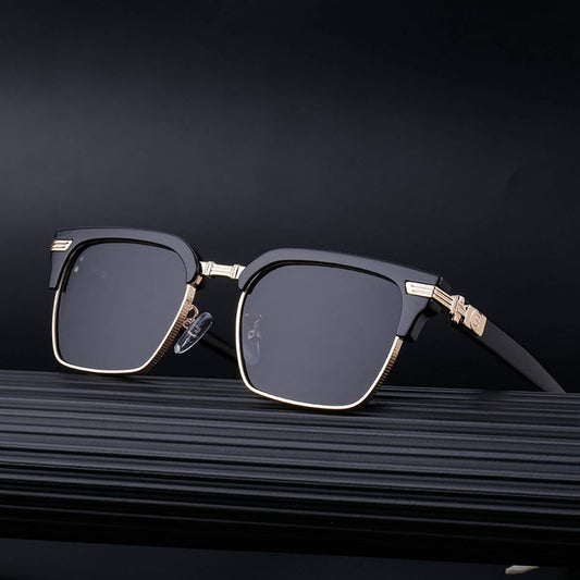 VINTAGE POLARIZED EYEBROW FRAME SUNGLASSES