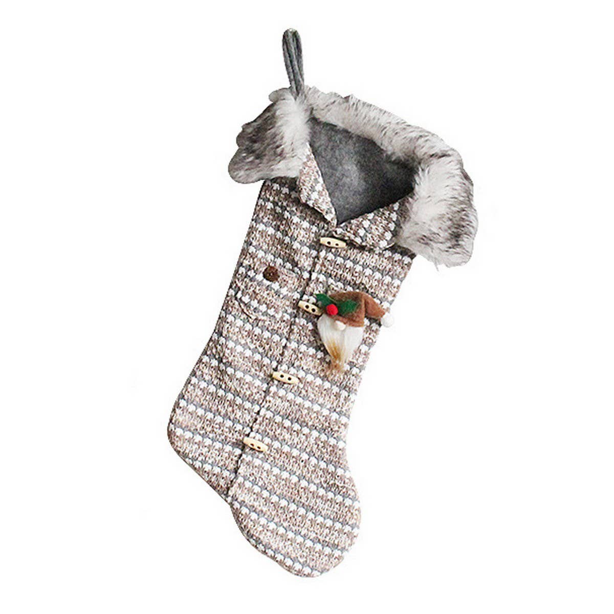 CREATIVE KNITTED CHRISTMAS STOCKING CANDY BAG