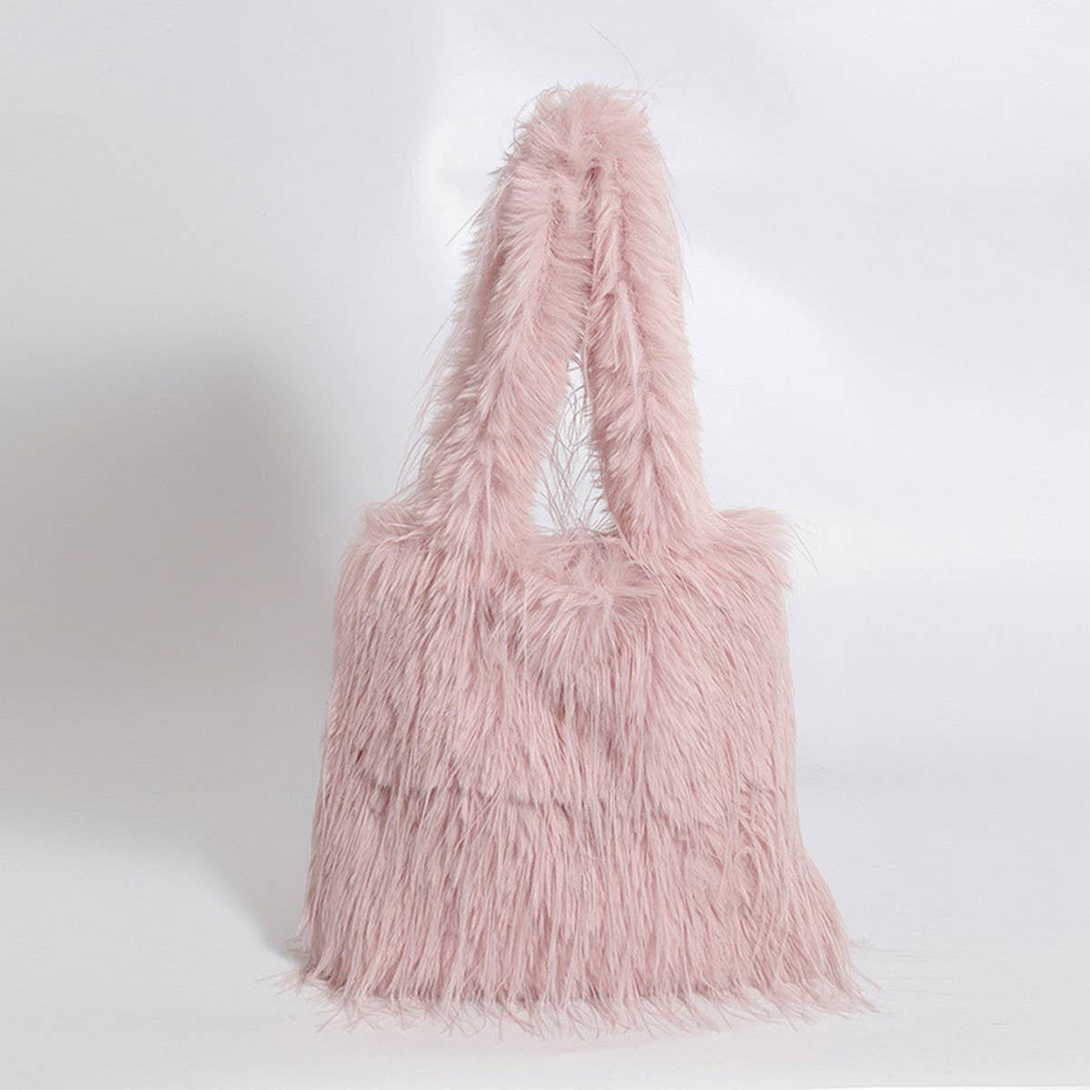 Fluffy Fur Tote Handbag Women Chic Shoulder Bag_CUAB00565