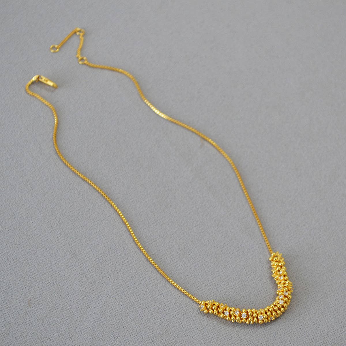 SIMPLE SPARKLING ZIRCONIA CHAIN NECKLACE_CWAJE2124