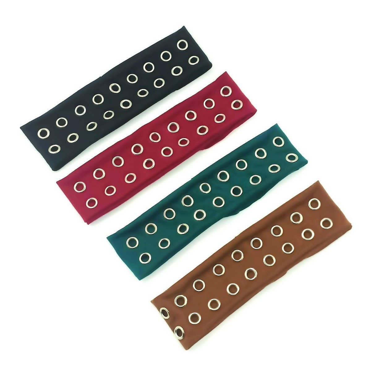 Elastic Fabric With Eyelets Punk Headwrap