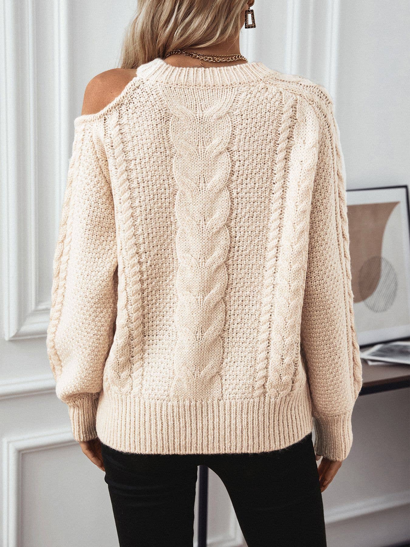 SEXY OFF-THE-SHOULDER PULLOVER SWEATER TOP