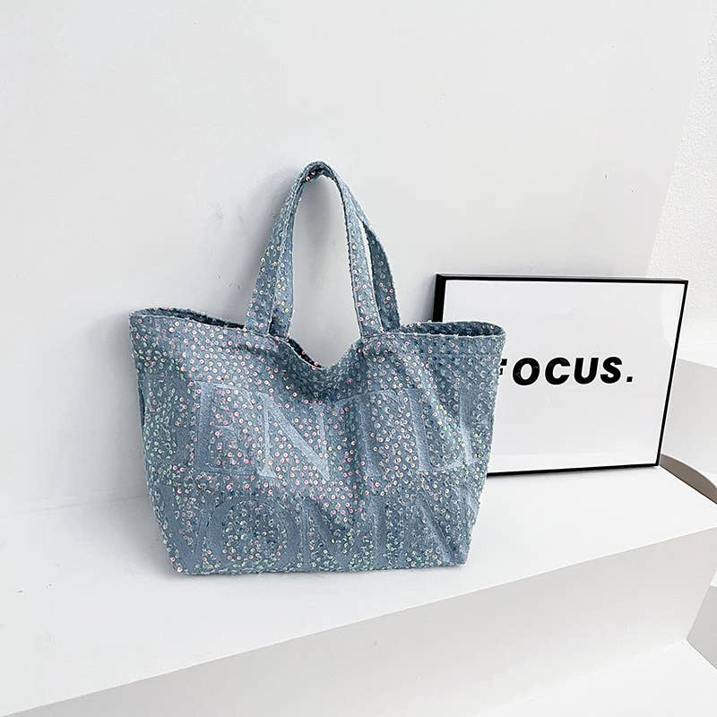 Niche design trendy sequin large-capacity bag