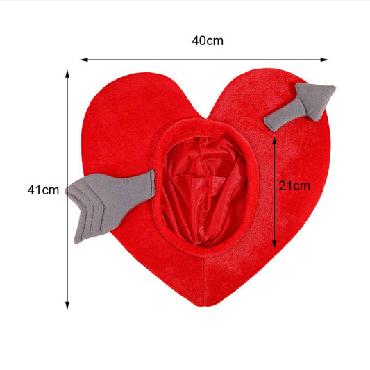 CWAH4050_VALENTINE'S DAY HEART CUPID'S ARROW WARM HAT