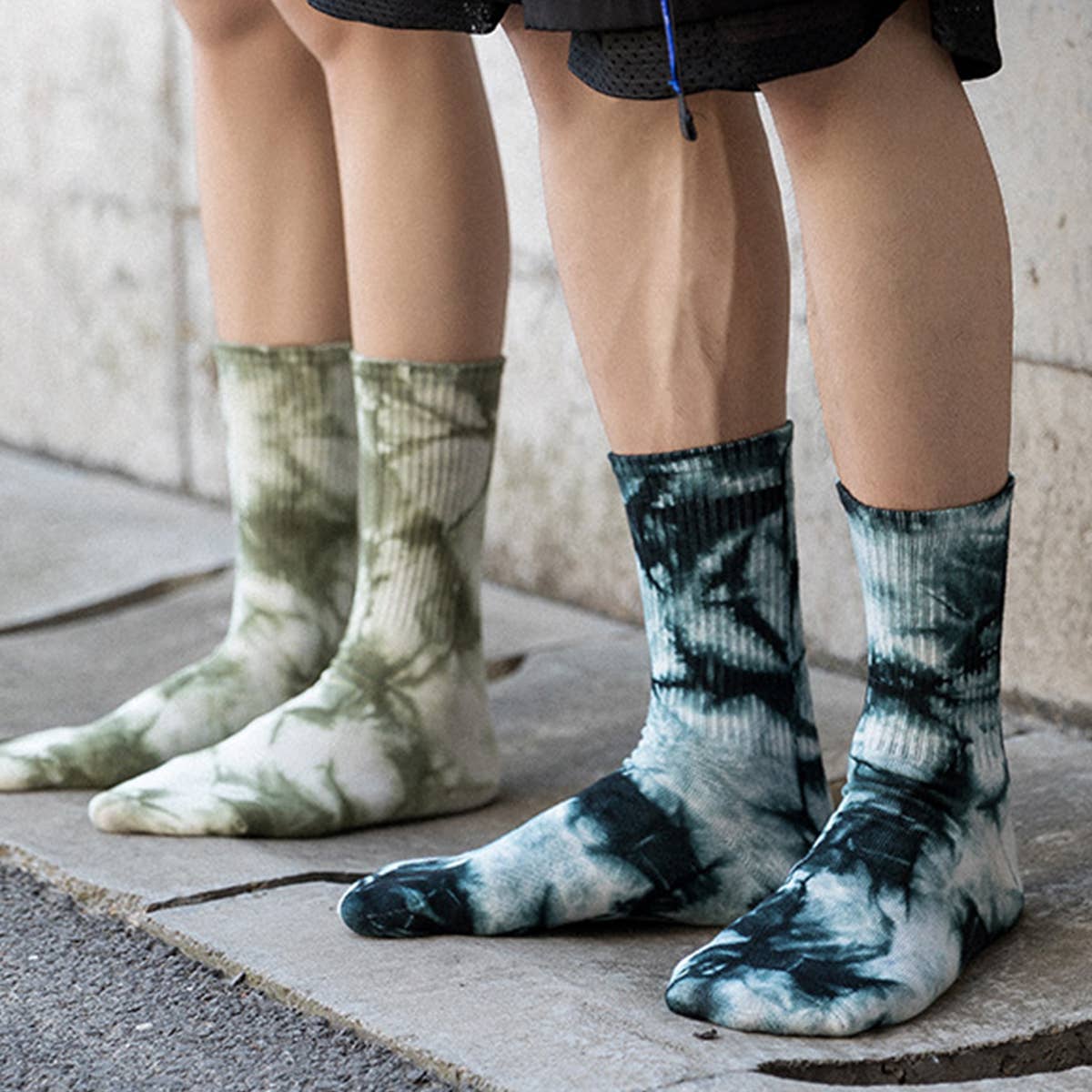 TIE-DYED HIP-HOP SPORTS SOCKS
