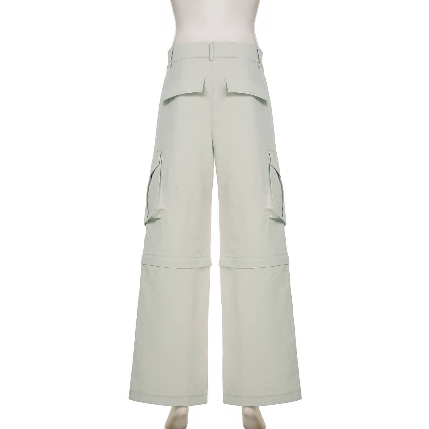 Detachable two-wear straight-leg pants