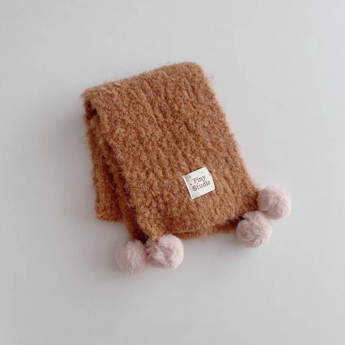 Cute Pom Pom Knit Scarf ?Neck Warmer for Kids