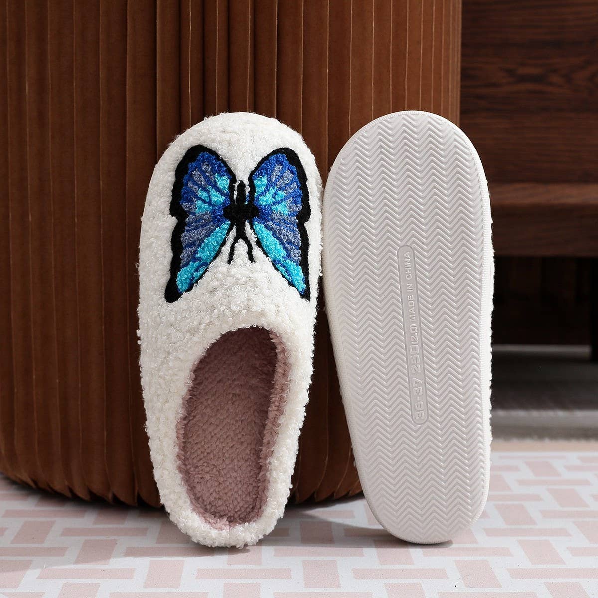 HOME COLORFUL BUTTERFLY COTTON SLIPPERS